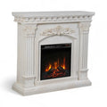 ScandiFlames Freyr electric fireplace with Eldur 18" insert, stone-look Polystone MGO frame