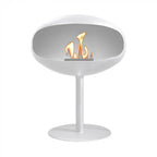 Cocoon Fires Pedestal Free-standing Bioethanol Fireplace in White