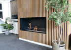 Foco One 1200 - Built-in bioethanol fireplace insert with a sleek black frame