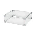 Square safety glass for gas burner