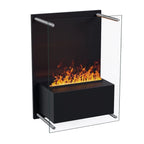 Yosemite Black Water Vapor Fireplace - Wall-Mounted Opti-myst Fireplace with Large Glass Front