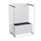 Yosemite White Water Vapour Fireplace - Wall-Mounted Opti-myst Fireplace with Large Glass Front