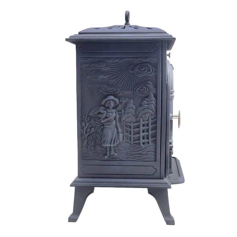 ScandiFlames Bergen - Free-standing bioethanol fireplace in cast iron construction