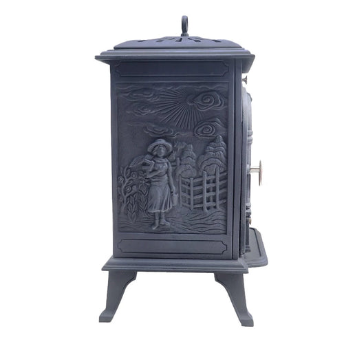 ScandiFlames Bergen - Free-standing bioethanol fireplace in cast iron construction