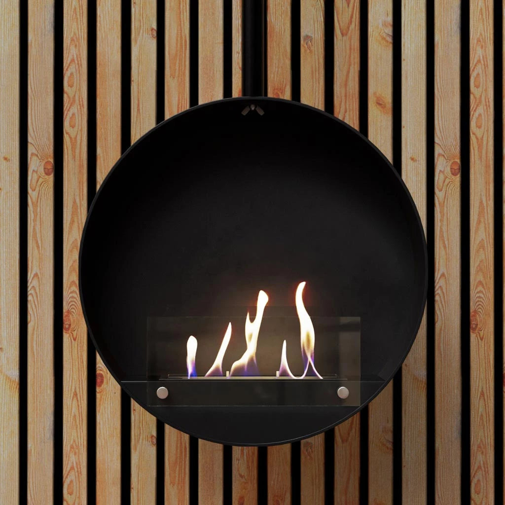 Ottawa Black 50 cm - Round suspended bioethanol fireplace