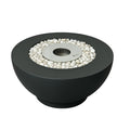 Circula bioethanol fire pit in black, round outdoor design