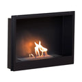 Black Surtur 23 inch bioethanol fireplace insert for freestanding stoves
