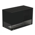 Foco Corner Left 800 - Modern left-sided corner bioethanol fireplace with sleek black design and tempered glass.