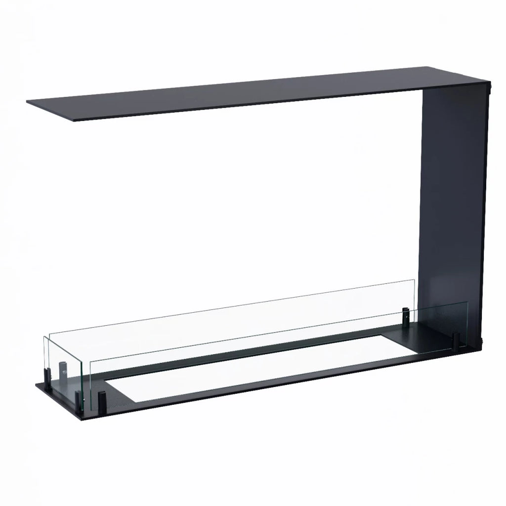 Foco Room Divider 800 Slim - 3-sided built-in Bioethanol Fireplace