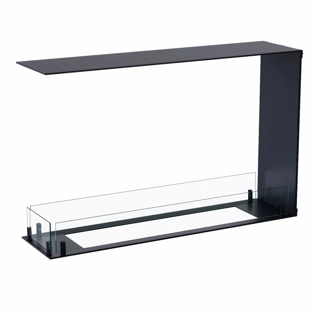 Foco Room Divider 800 Slim - 3-sided built-in Bioethanol Fireplace