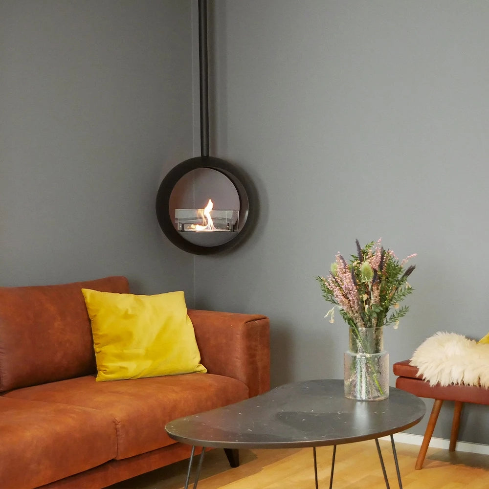 ScandiFlames Edmonton 2-sided suspended bioethanol fireplace