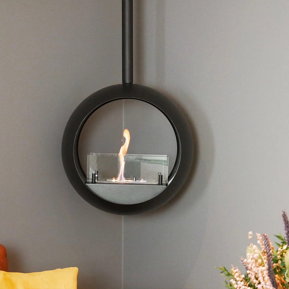 ScandiFlames Edmonton 2-sided suspended bioethanol fireplace