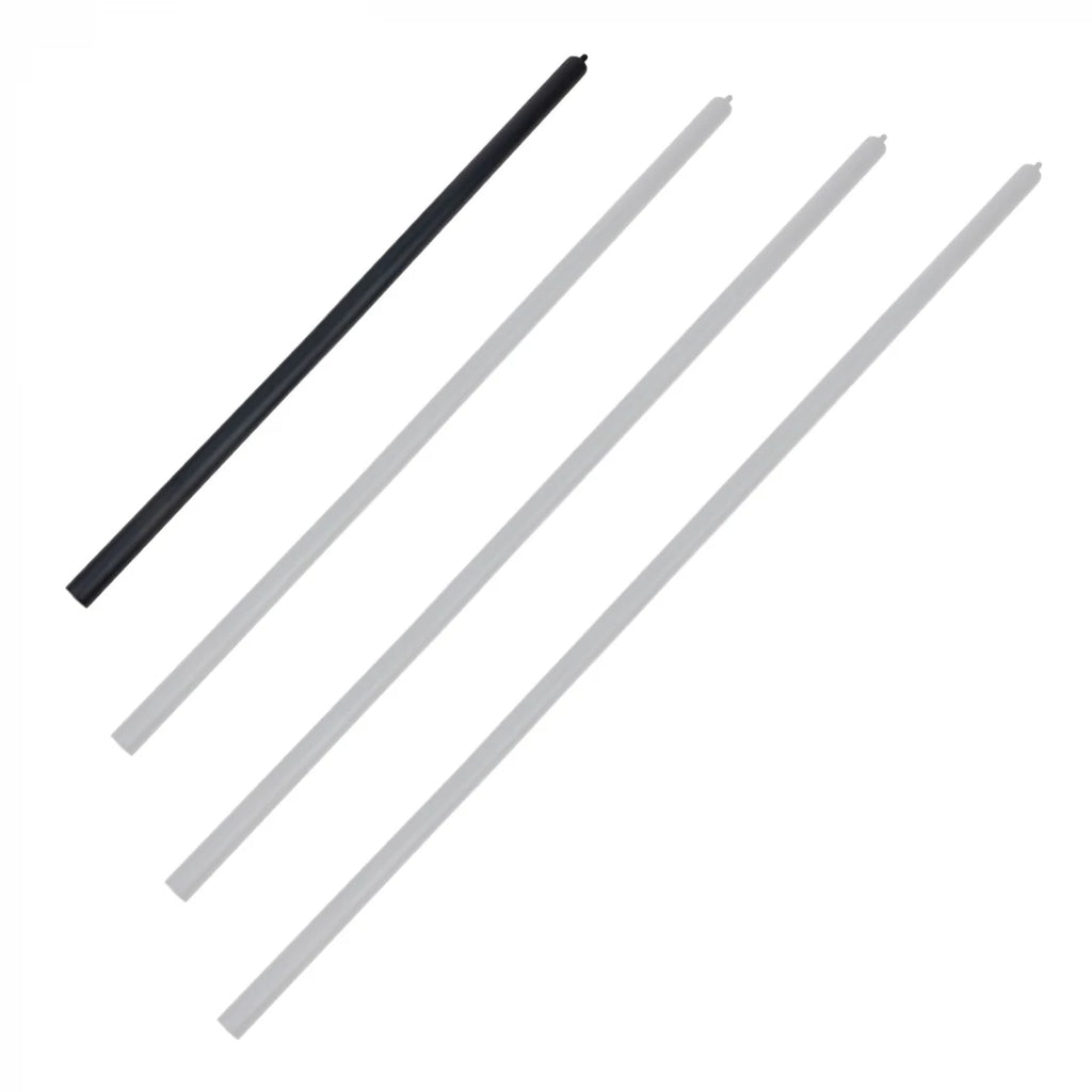 Ceiling rod, 125 cm length, black finish for fireplaces