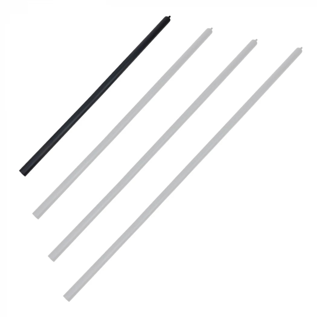 Ceiling rod, 125 cm length, black finish for fireplaces