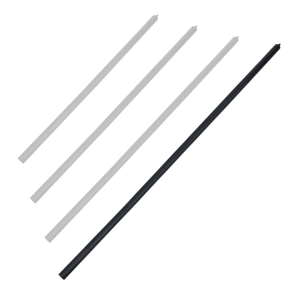 Ceiling rod, 200 cm length, black finish for fireplaces