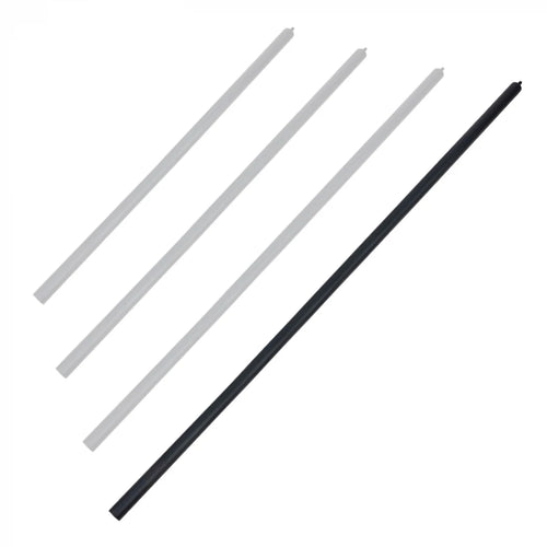 Ceiling rod, 200 cm length, black finish for fireplaces