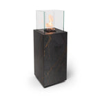 Planika Porto Daze and Laurent bioethanol fireplace with Dekton marble finish