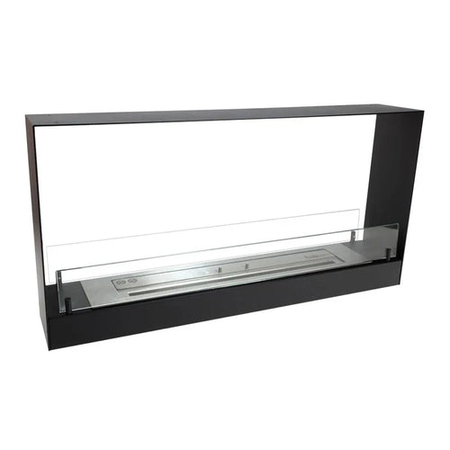 Tunnel bio fireplace to build into a narrow wall