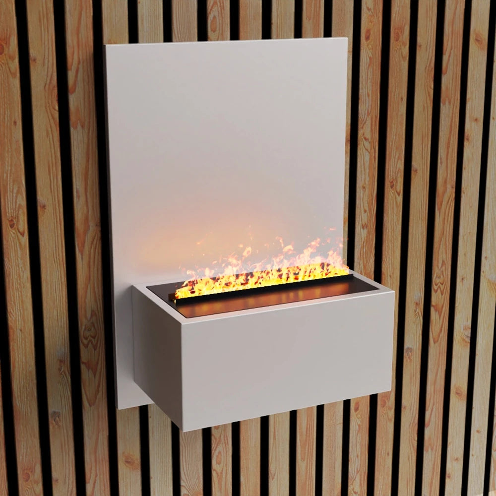 ScandiFlames Electric Brekke White steam fireplace
