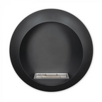 ScandiFlames Wall-mounted bioethanol fireplace with curved edges and a diameter of 60 cm