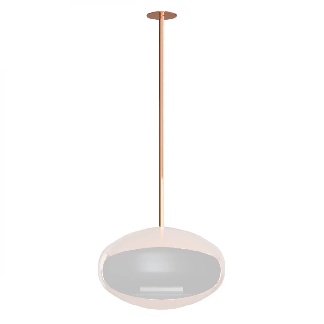 Polished Copper Ceiling Mount and Rod for Cocoon Fires Bioethanol Fireplaces