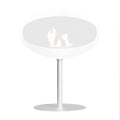 White Stand for Cocoon Pedestal Bioethanol Fireplace