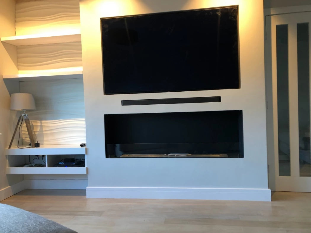 Foco One 1200 Slim - One-sided built-in bioethanol fireplace insert