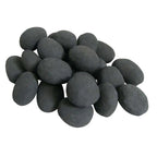 24 Black ceramic pebbles