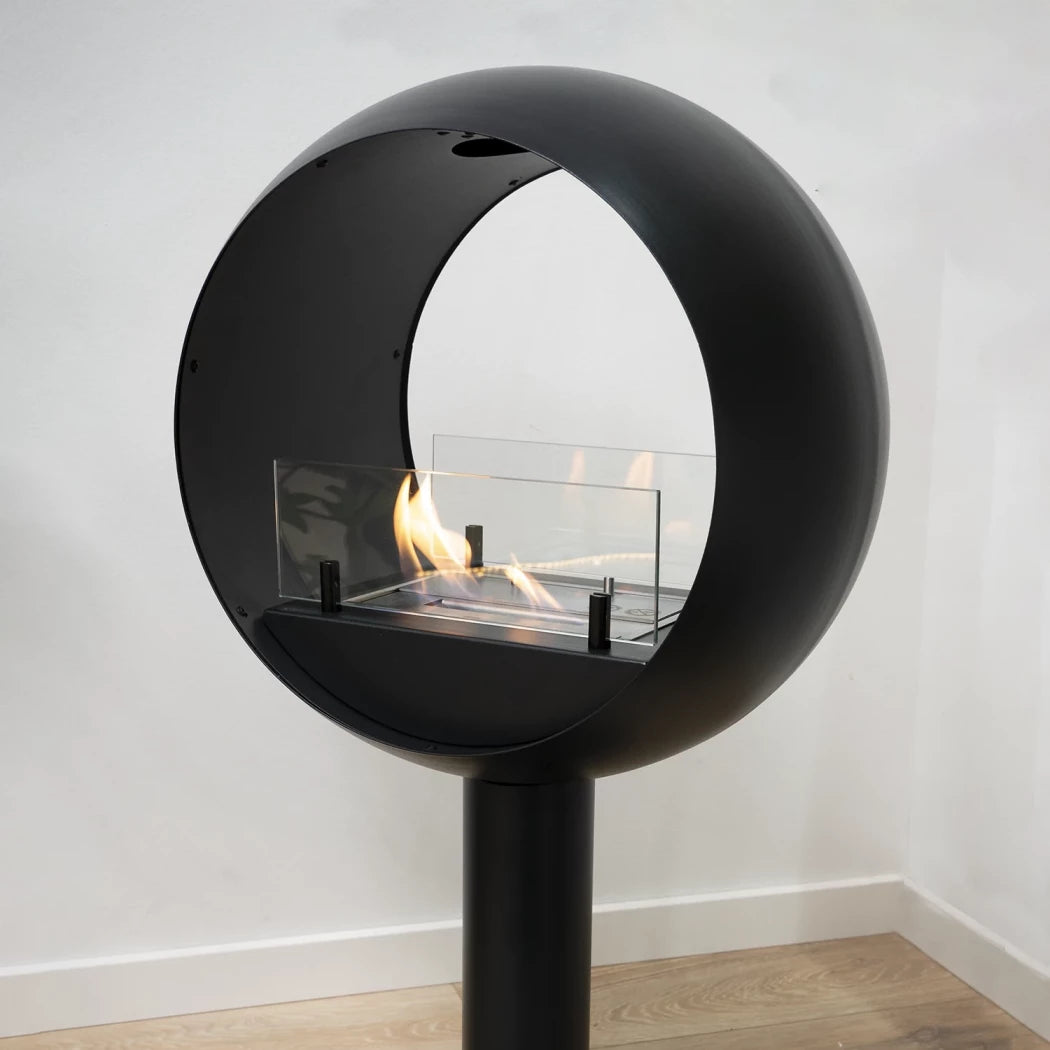 Edmonton 2-sided Freestanding Bioethanol Fireplace