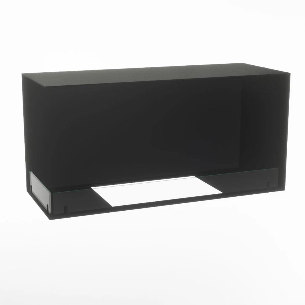 Foco Corner Left 1000 hybrid fireplace for built-in installation