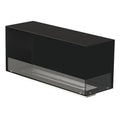 Foco Corner Right 1200 - Modern right-sided corner bioethanol fireplace with sleek black frame and tempered glass