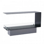 Foco Room Divider 1200 bioethanol fireplace with a three-sided flame view.