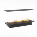 Foco Four 1200 hybrid fireplace for built-in installation