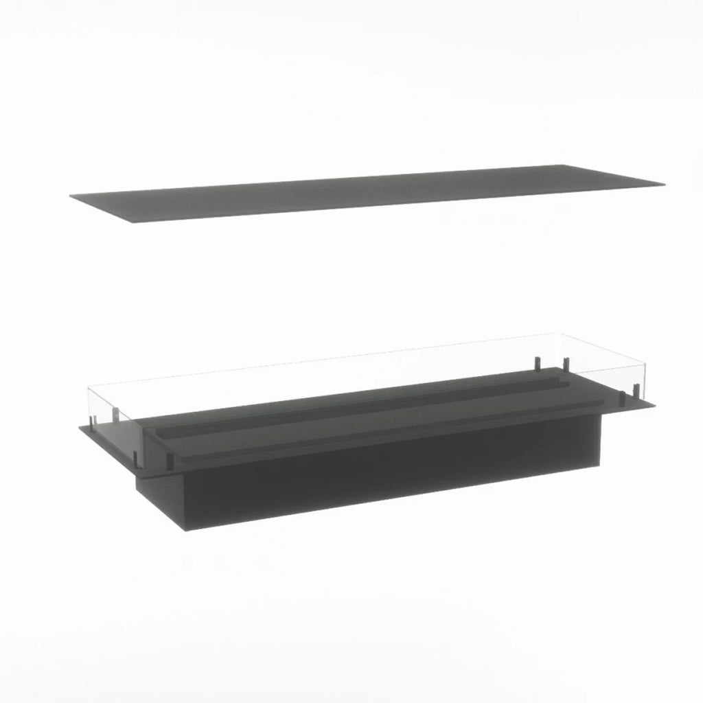 Foco Four 1200 hybrid fireplace for built-in installation