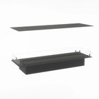Foco Four 1200 hybrid fireplace for built-in installation