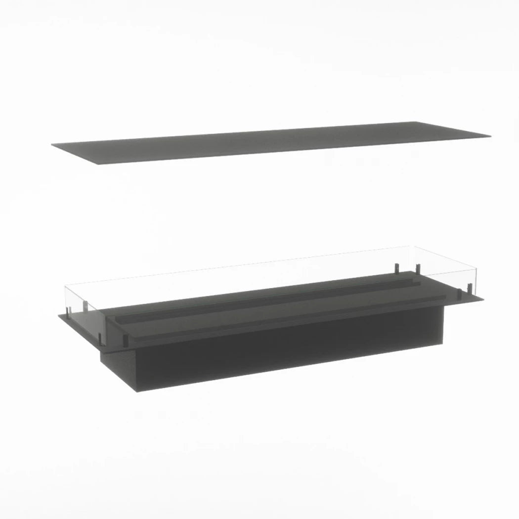 Foco Four 1200 hybrid fireplace for built-in installation
