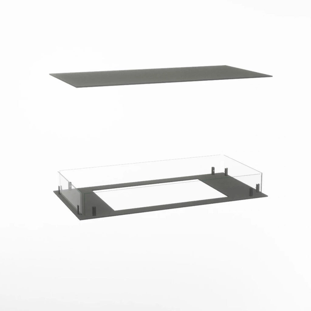 Foco Four 800 hybrid fireplace for built-in installation
