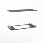 Foco Four 800 hybrid fireplace for built-in installation