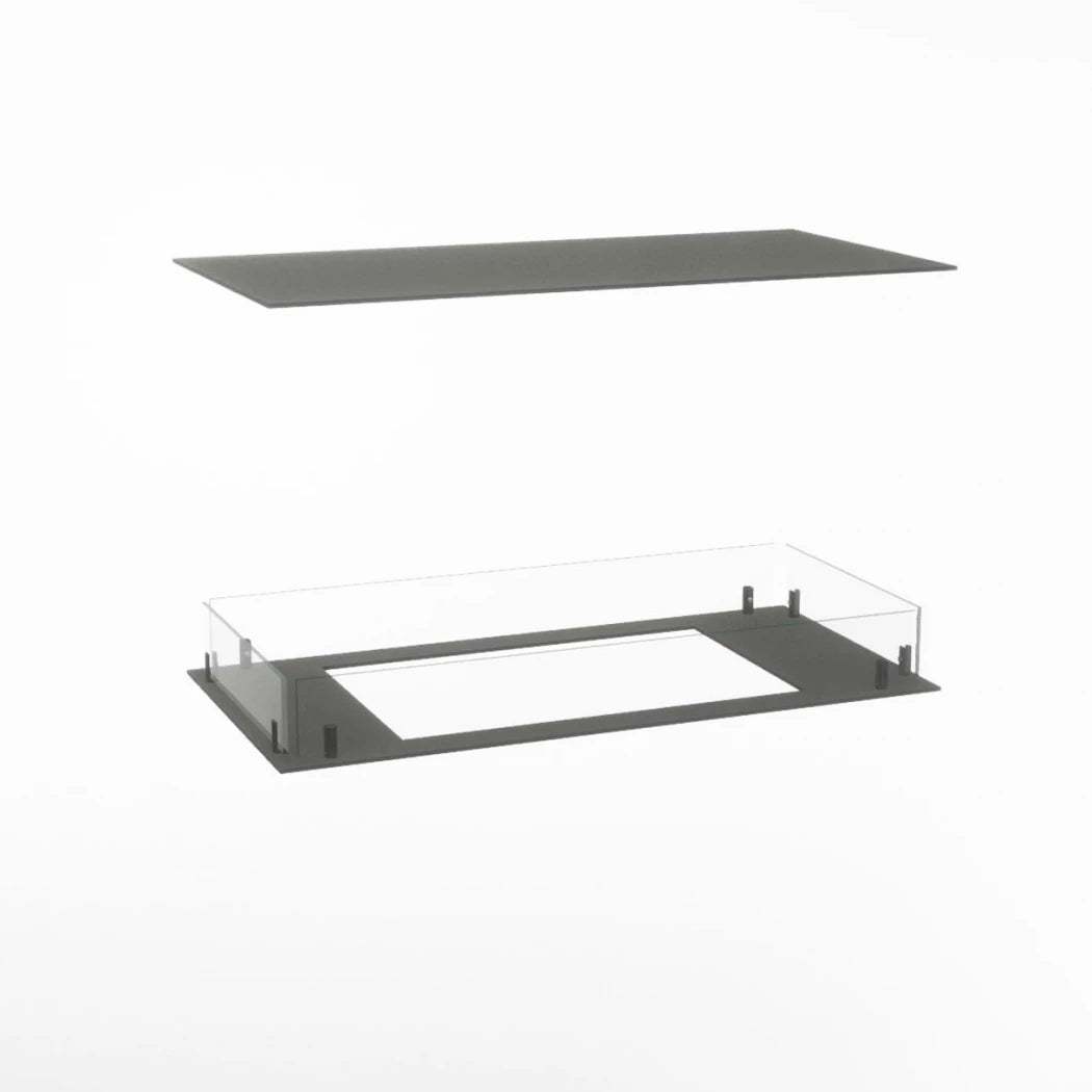 Foco Four 800 hybrid fireplace for built-in installation