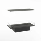 Foco Four 800 hybrid fireplace for built-in installation