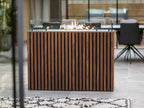 Foco Free 1000 – a sleek, 4-sided bioethanol fireplace with tempered glass panels and customisable burner options.