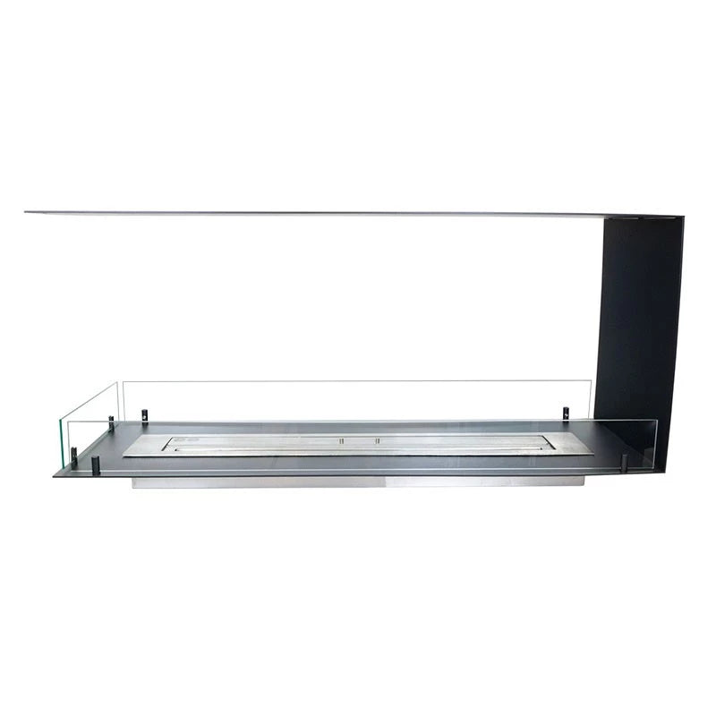 Foco Room Divider 1200 bioethanol fireplace with a three-sided flame view.