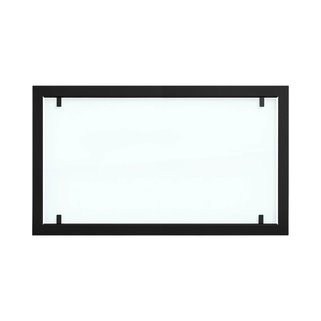 Black steel outer frame with full glass for Foco 1000 bio fireplaces.