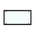 Black steel outer frame with full glass for Foco 1100 bio fireplaces.