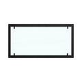 Black steel outer frame with full glass for Foco 1200 bio fireplaces.