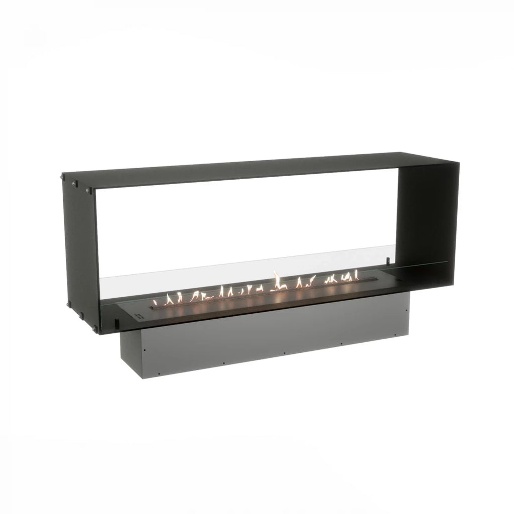 Foco Two 1500 - 150 cm wide two-sided tunnel built-in bioethanol fireplace