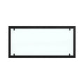 Black steel outer frame with full glass for Foco Two 1500 bio fireplaces.