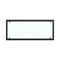 Black steel outer frame with full glass for Foco 1800 bio fireplaces.