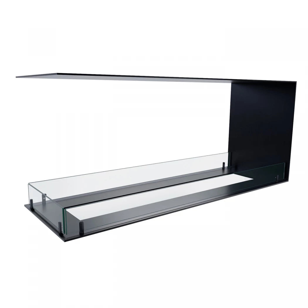 Foco Room Divider 1200 bioethanol fireplace with a three-sided flame view.