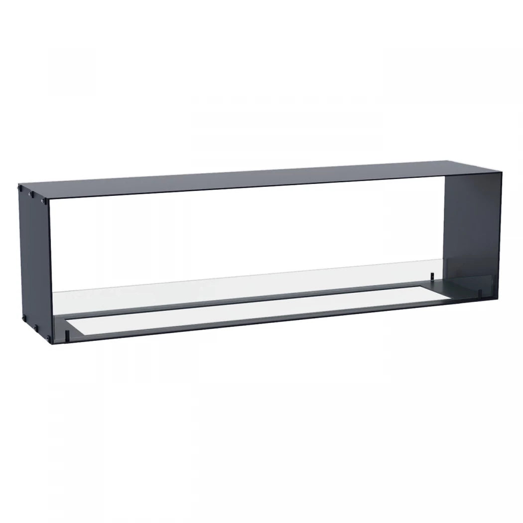 Foco Myst Two 1800 - See-through hybrid fireplace with water vapor flame effect